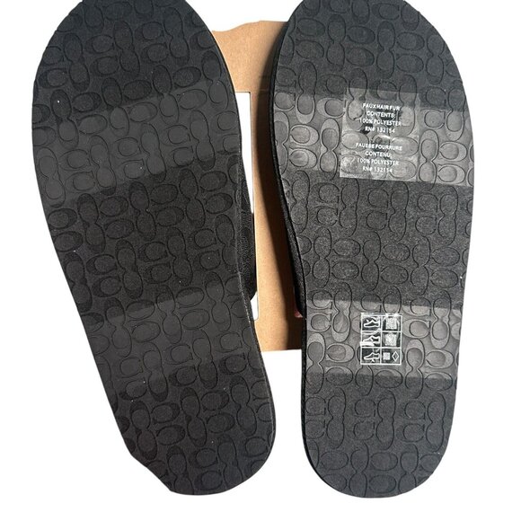 Coach Men's Size 10 D Black Signature Jacquard Logo Slippers | Style No. C2465 - Picture 6 of 9